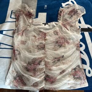 Floral Sheer Women's Top